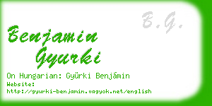 benjamin gyurki business card