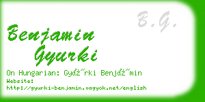 benjamin gyurki business card